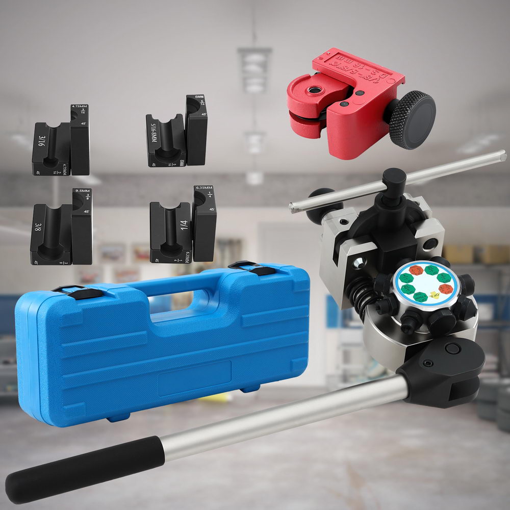 Giantz 45° Brake Line Flaring Tool Kit for 3/16inches-3/8inches Tubing with Cutter