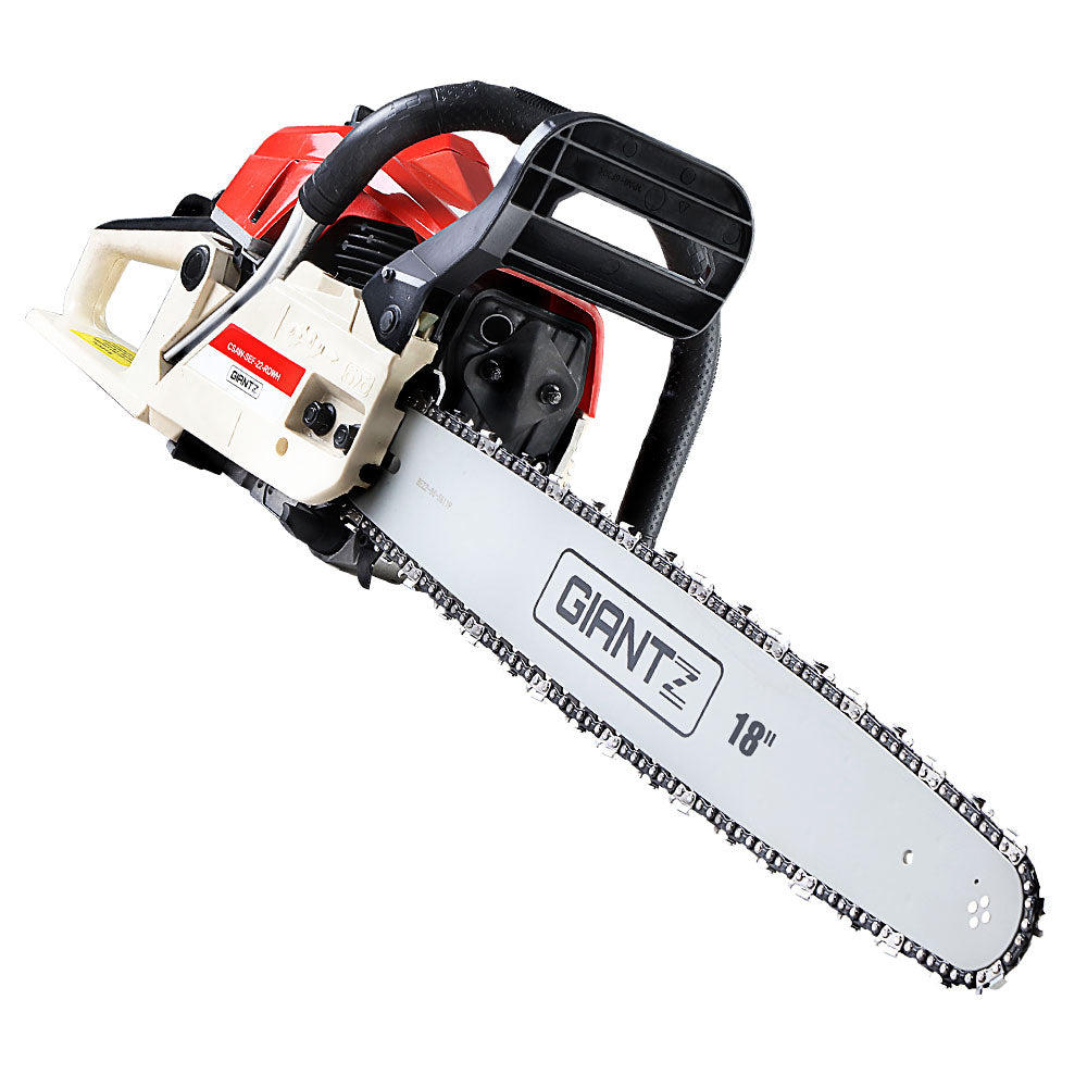 Giantz Chainsaw Petrol 75CC 18inches Bar Commercial E-Start Pruning Chain Saw