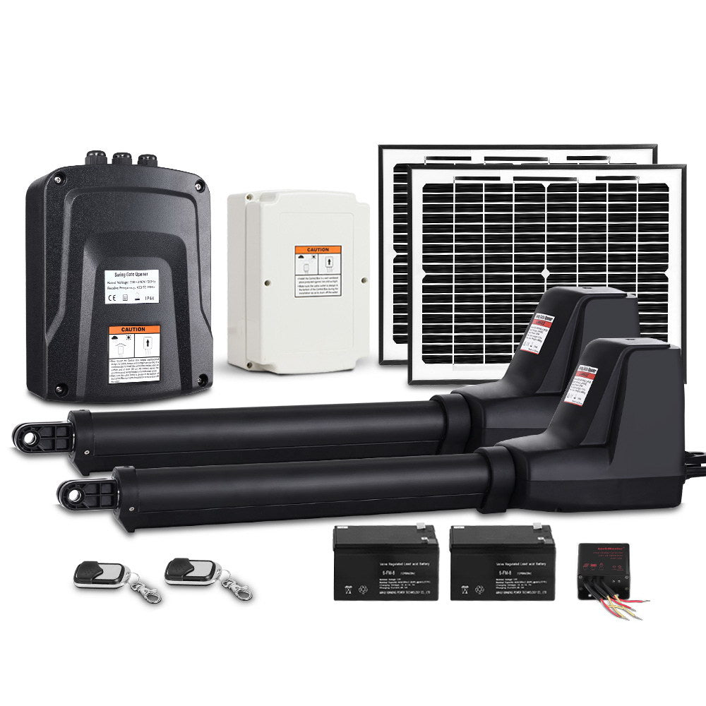 Dual Swing Gate Opener 800KG 20W Solar Panel