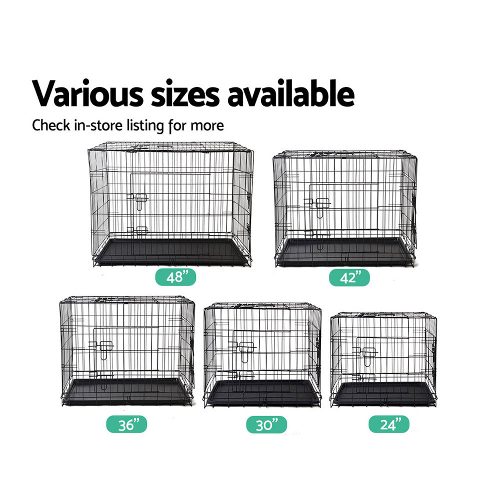 i.Pet 24inches Dog Cage Crate Kennel 3 Doors