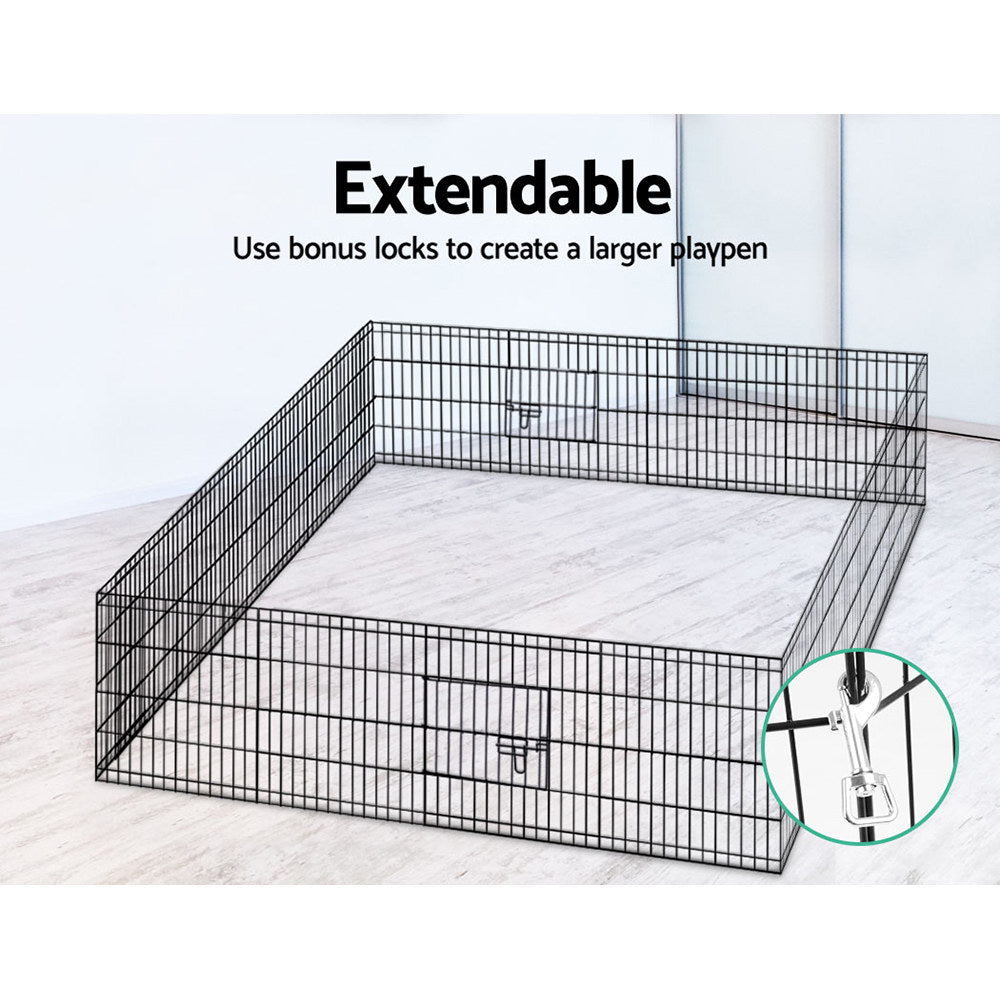 i.Pet 24inches 8 Panel Dog Playpen Pet Fence Exercise Cage Enclosure Play Pen