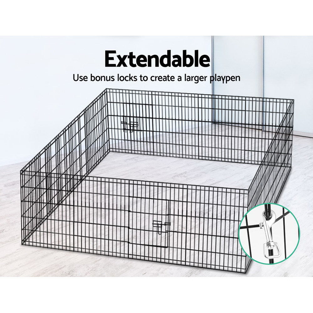 i.Pet 2x30inches 8 Panel Dog Playpen Pet Fence Exercise Cage Enclosure Play Pen