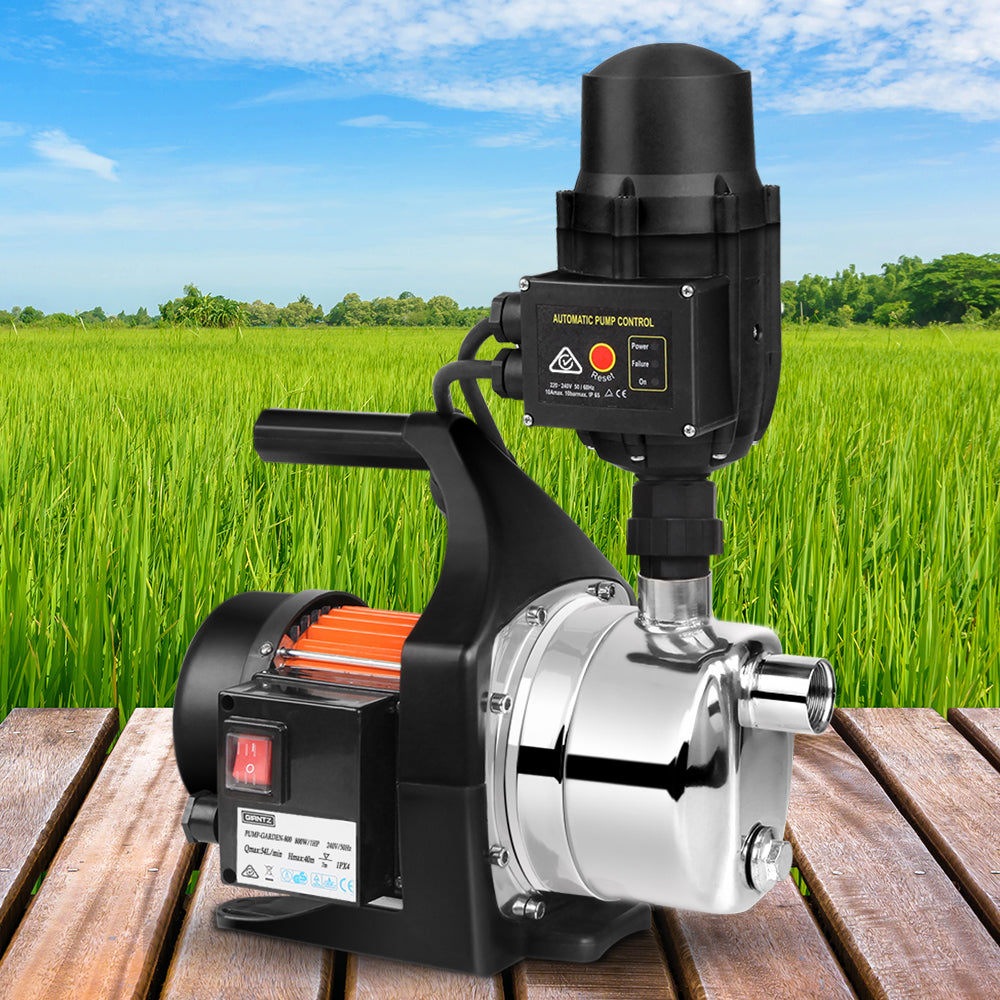 Giantz Garden Water Pump High Pressure 800W Max. Tank Rain Farm Irrigation House Black