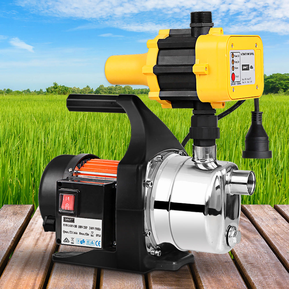 Giantz Garden Water Jet Pump High Pressure 800W Max. Tank Rain Farm Irrigation Yellow