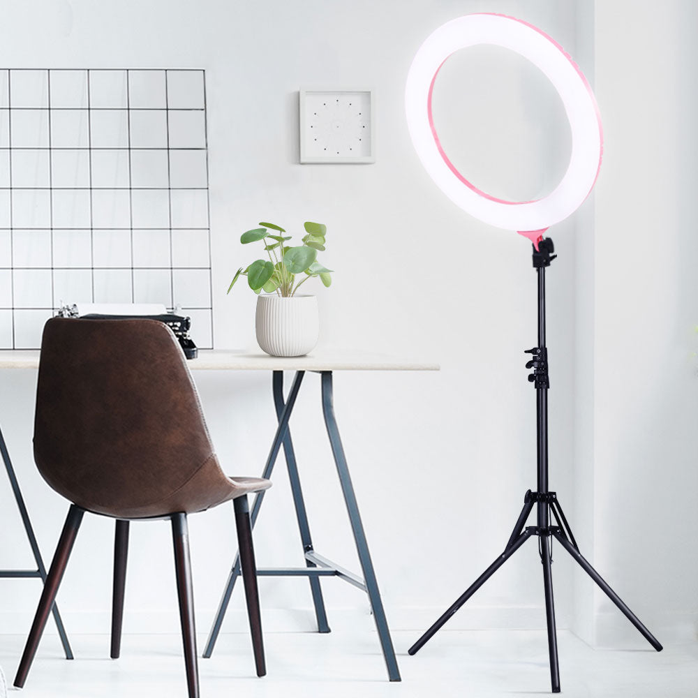 Embellir Ring Light 19inches Tripod Stand Pink