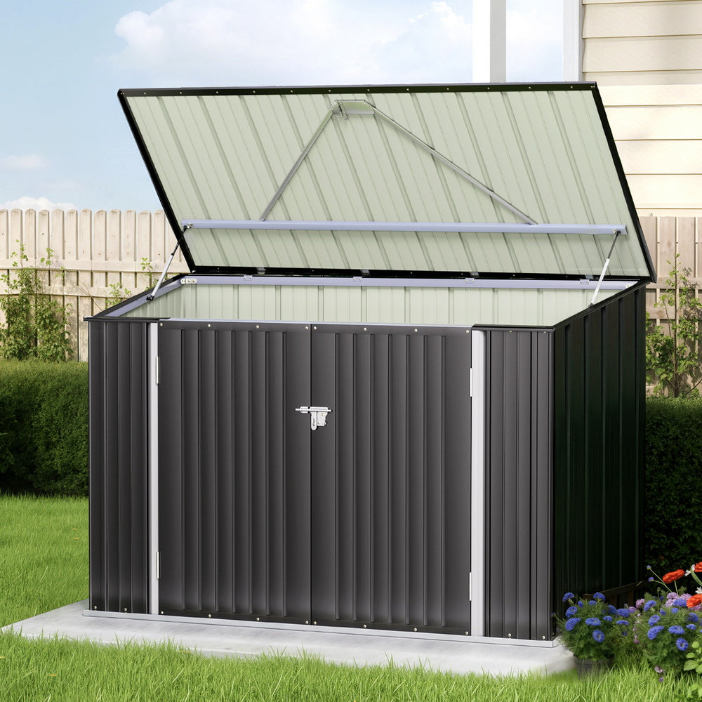 Giantz Garden Shed 2.22x0.91M Bike Sheds Outdoor Storage Tool Workshop House Shelter Double Door metrodealsau