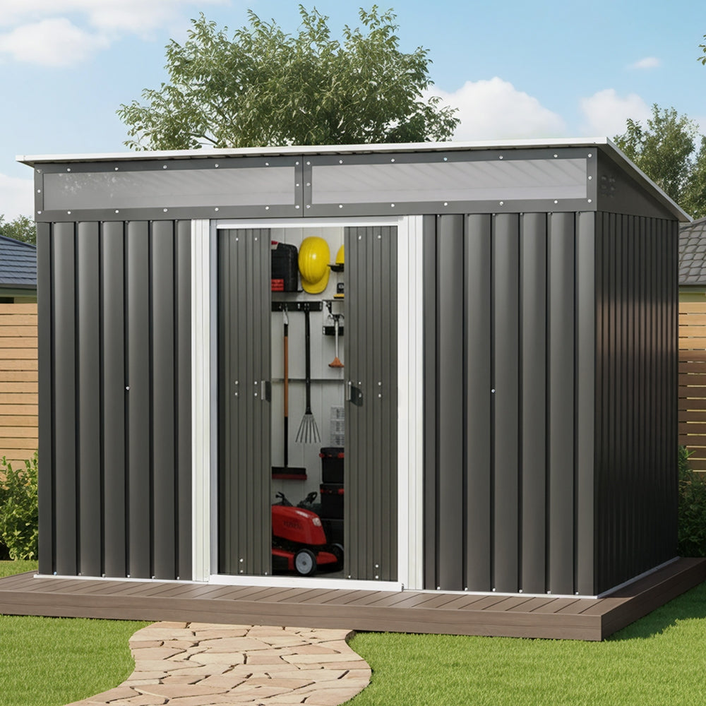 Giantz Garden Shed Outdoor Storage 2.60x1.95M Tool Sheds Workshop House Shelter metrodealsau
