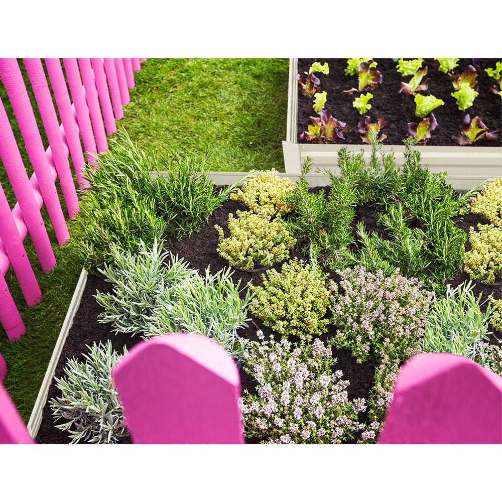 Greenfingers Garden Bed 2PCS 210X90X30cm Galvanised Steel Raised Planter Cream