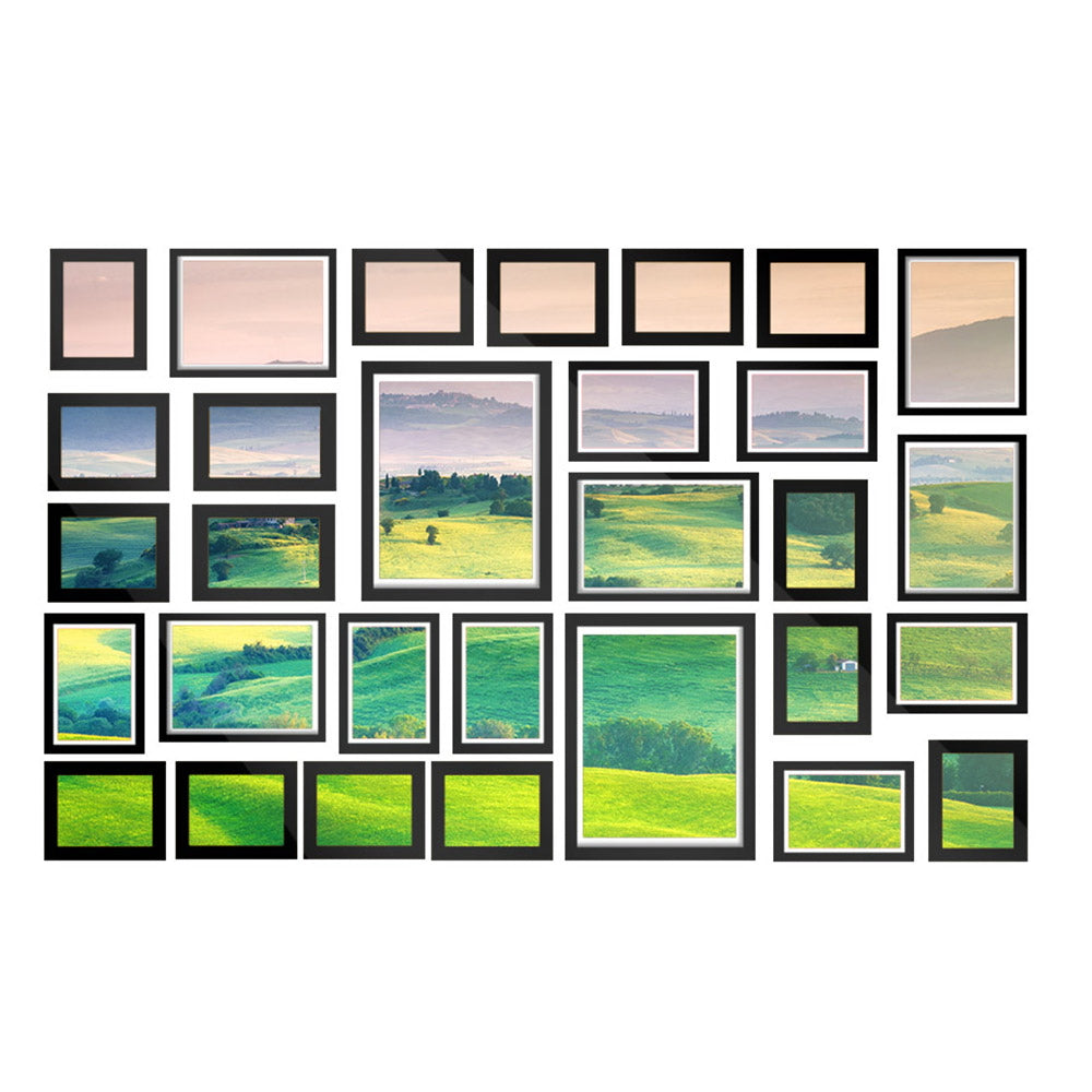 Artiss Photo Frames 30PCS 8x10in 5x7in 4x6in 3.5x5in Hanging Wall Frame Black