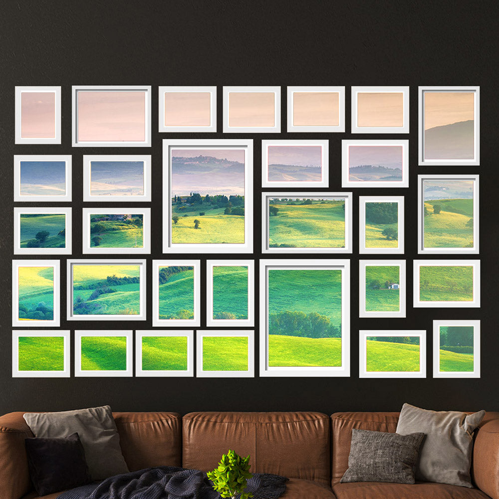 Artiss Photo Frames 30PCS 8x10in 5x7in 4x6in 3.5x5in Hanging Wall Frame White