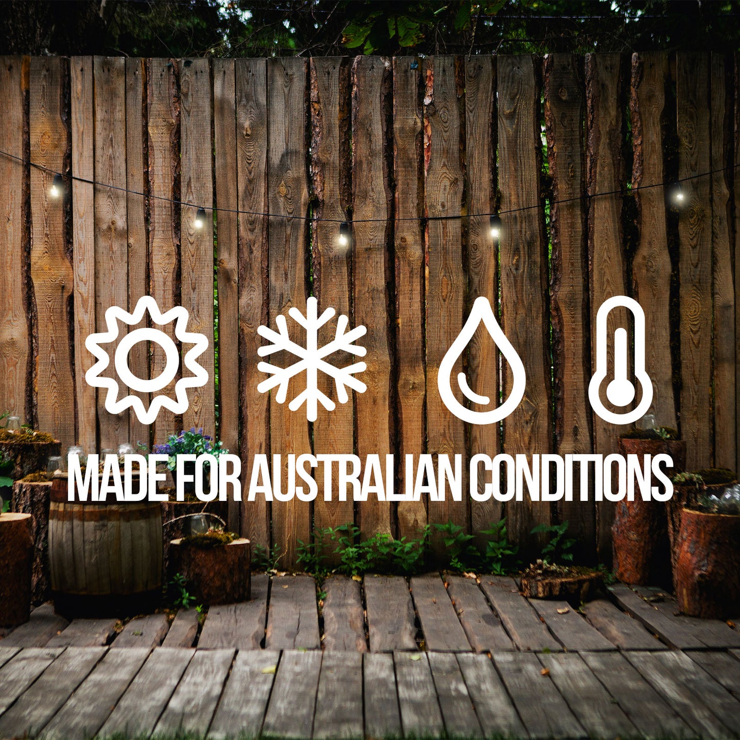 Milano Decor Solar Powered Outdoor Festoon Lights - White - 30 Lights