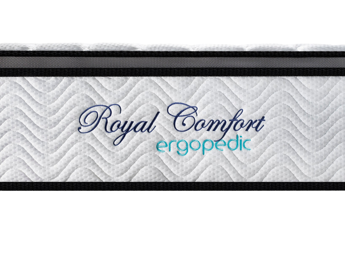 Ergopedic Mattress 5 Zone Latex Pocket Spring Mattress In A Box 30cm - Queen - White Grey Black