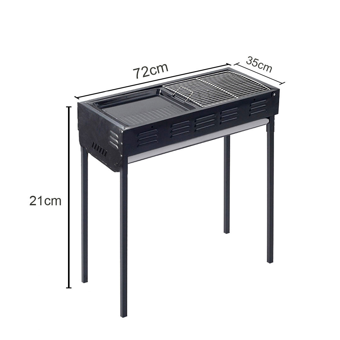 SOGA 72cm Portable Folding Thick Box-Type Charcoal Grill for Outdoor BBQ Camping