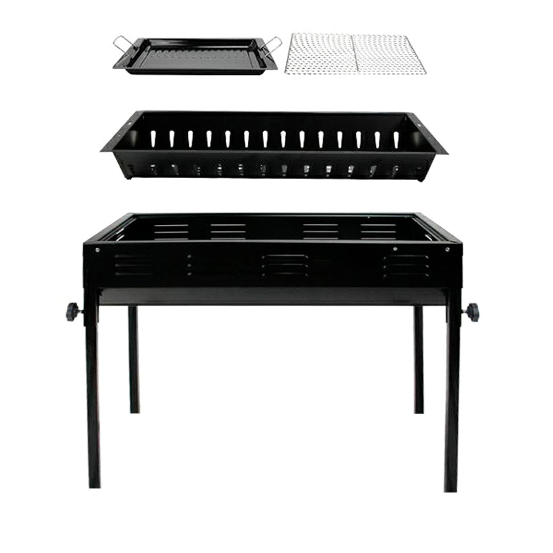 SOGA 72cm Portable Folding Thick Box-Type Charcoal Grill for Outdoor BBQ Camping