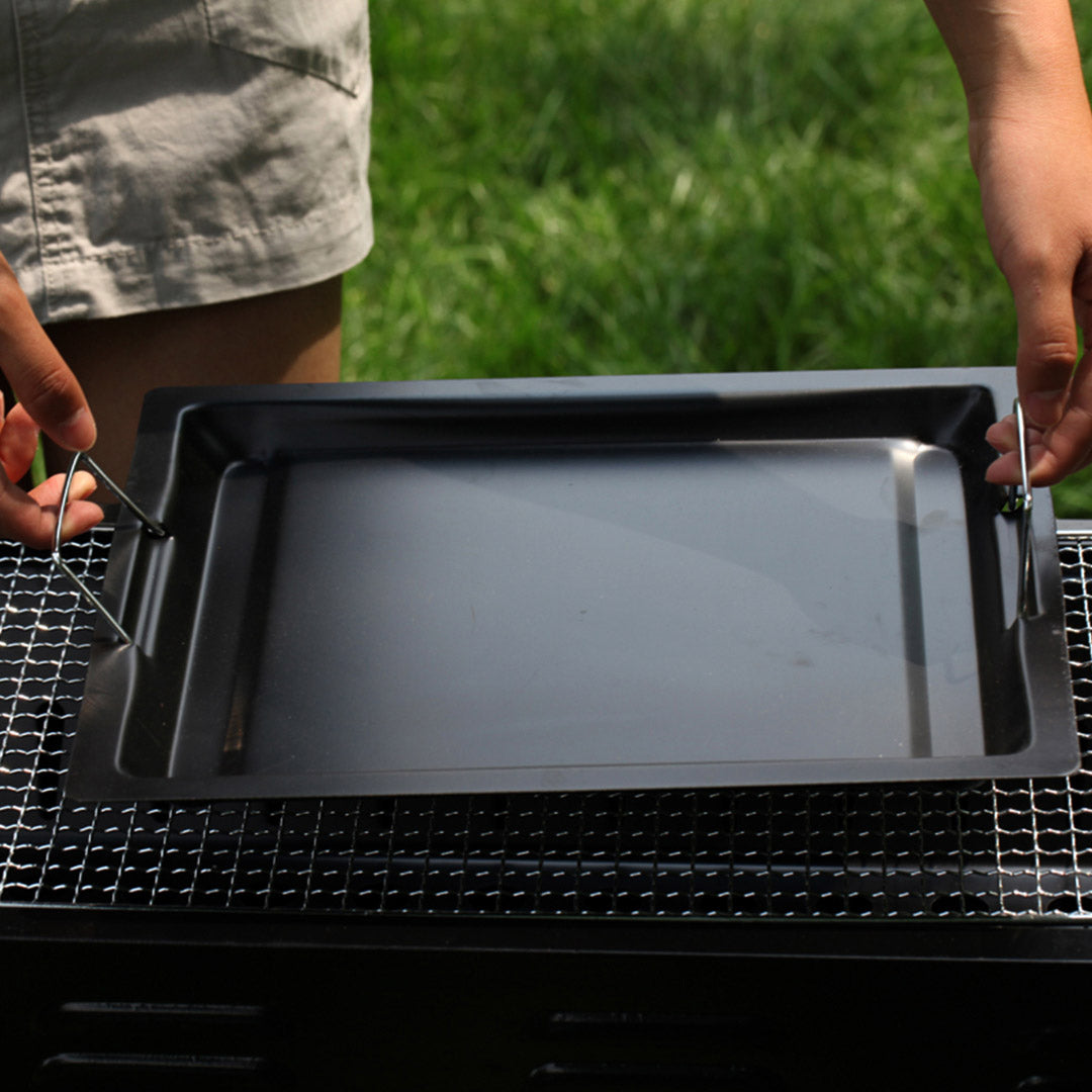 SOGA 72cm Portable Folding Thick Box-Type Charcoal Grill for Outdoor BBQ Camping