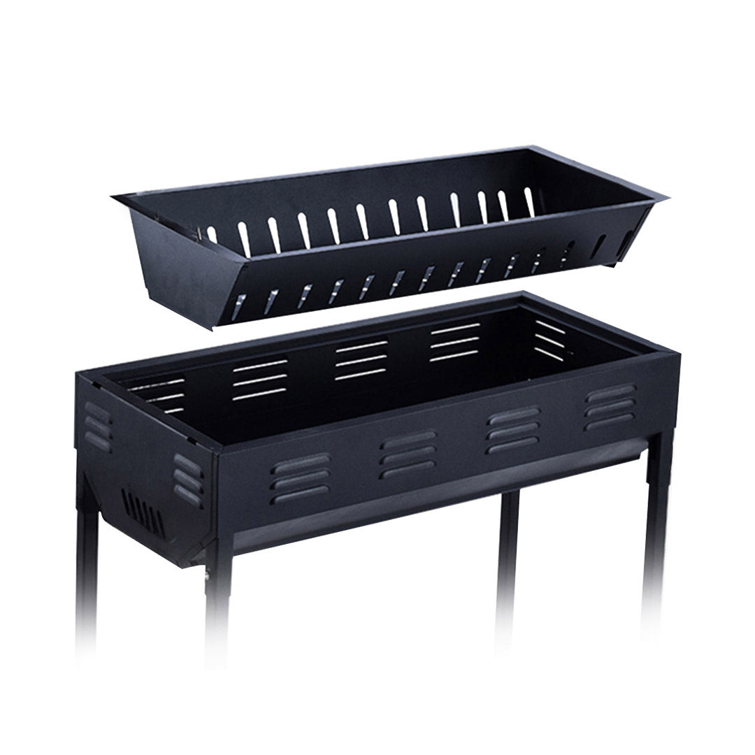 SOGA 72cm Portable Folding Thick Box-Type Charcoal Grill for Outdoor BBQ Camping