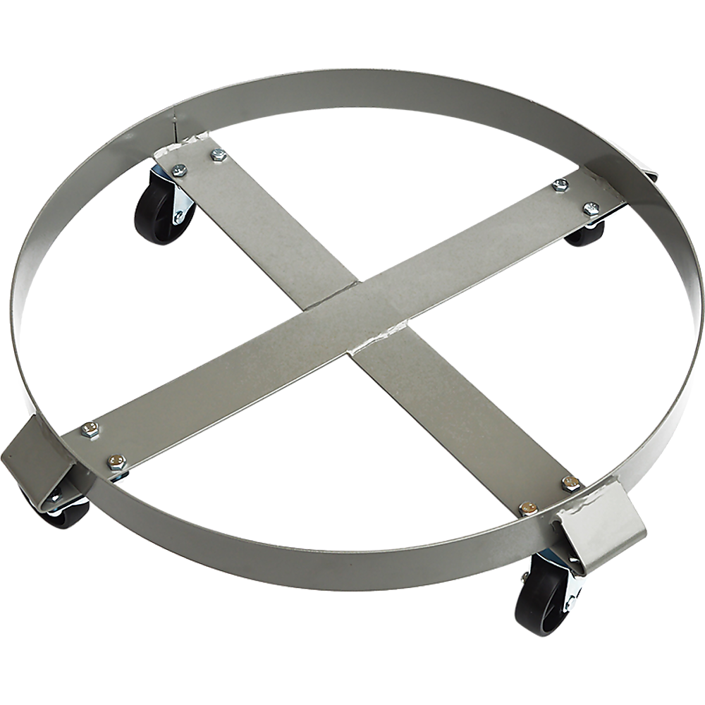 Drum Dolly 450kg 55 Gallon w Swivel Casters Heavy Duty Steel Frame Non Tipping