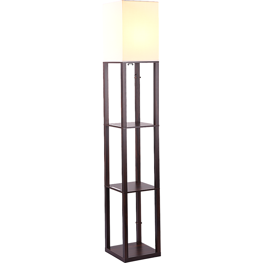 Shelf Floor Lamp - Shade Diffused Light Source with Open-Box Shelves