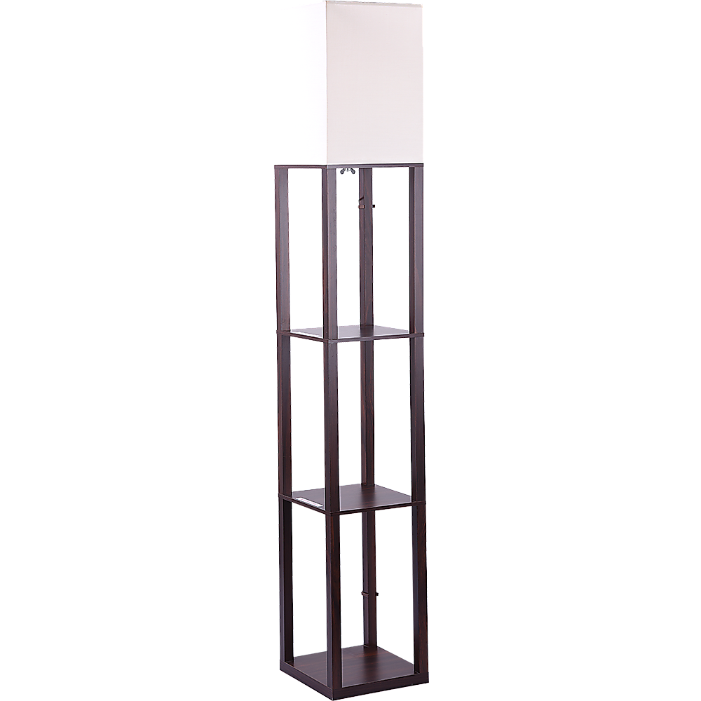Shelf Floor Lamp - Shade Diffused Light Source with Open-Box Shelves