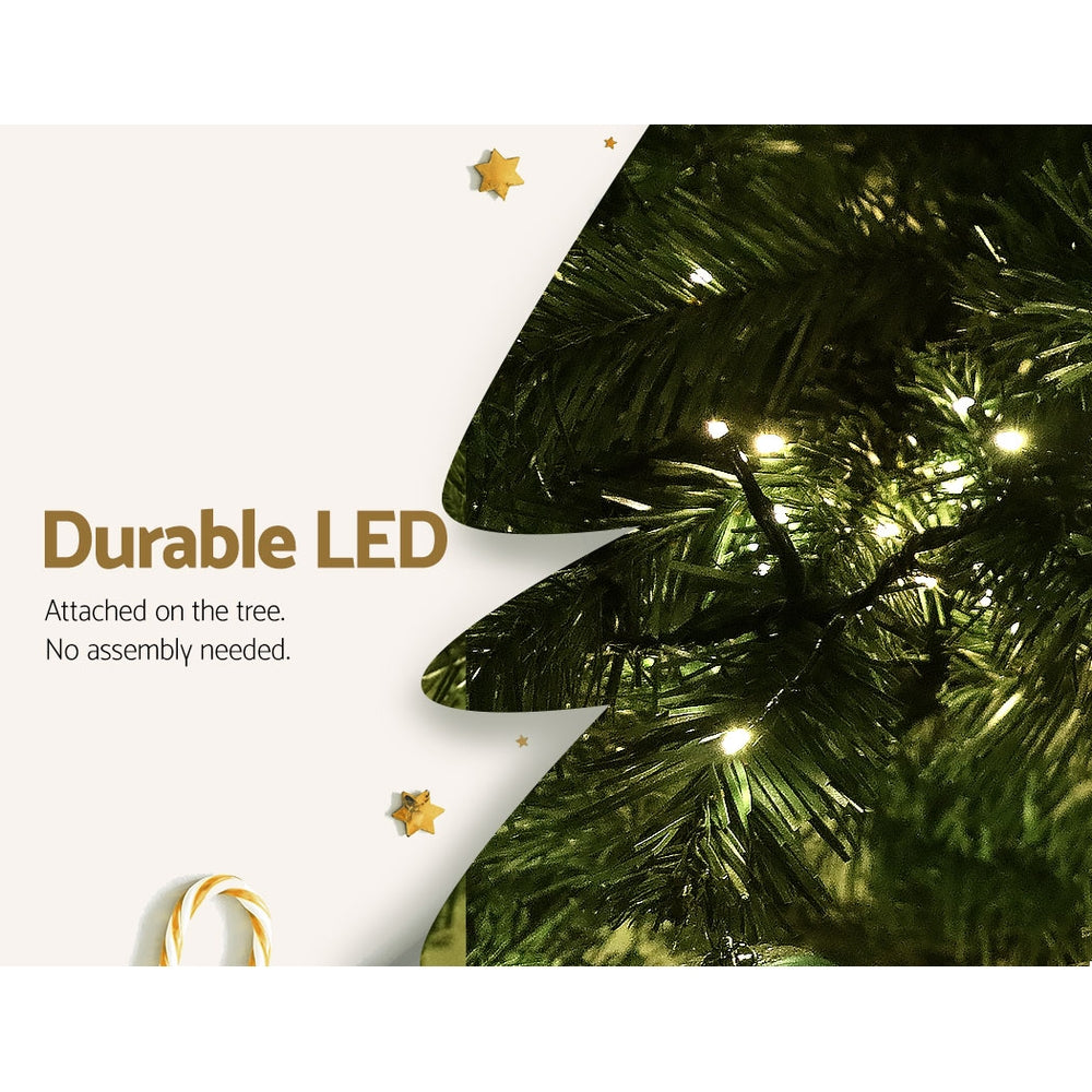 Jingle Jollys 2.4M 8FT Christmas Tree Xmas 3190 LED Lights Warm White 1436 Tips