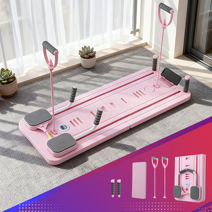 Everfit Pilates Reformer Abdominal Exercise Board Push Up Set Fitness Pink