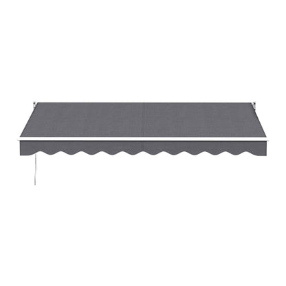 Instahut Retractable Folding Arm Awning Manual Sunshade 3.5M X 2.5M Grey