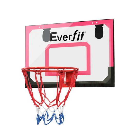 Everfit 23inches Mini Basketball Hoop Backboard Door Wall Mounted Sports Kids Red