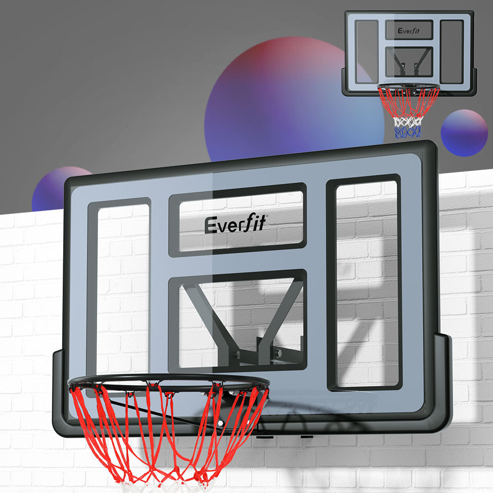 Everfit 45inches Basketball Hoop Backboard Wall Mounted Ring Net Sports Pro System