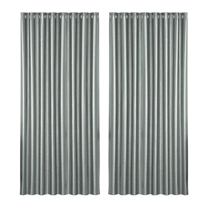 Artiss 2X Blockout Curtains Eyelet 300x230cm Grey Shine
