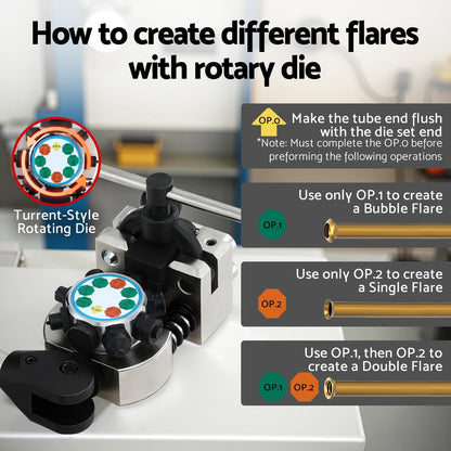 Giantz 45° Brake Line Flaring Tool Kit for 3/16inches-3/8inches Tubing with Cutter