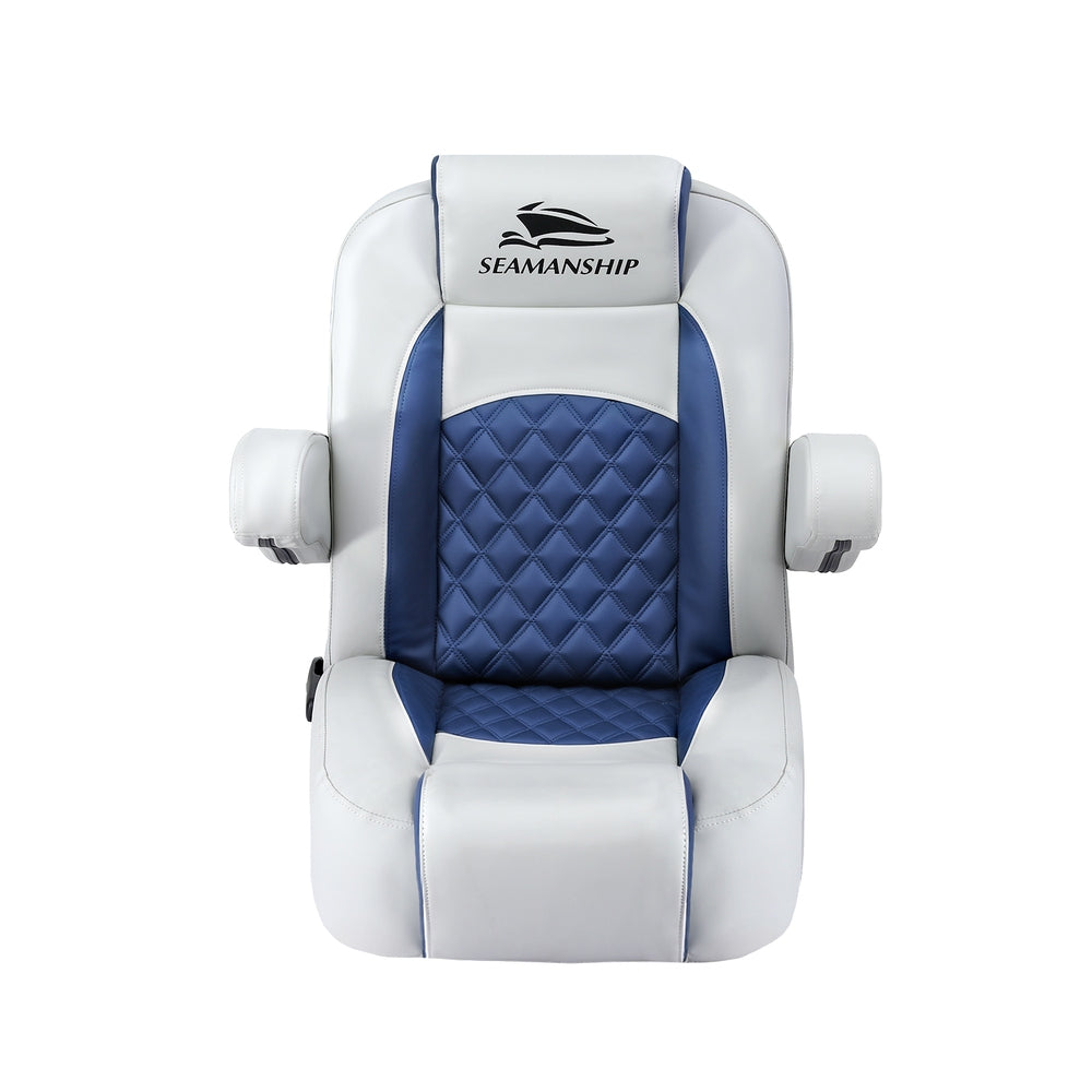 Seamanship Reclining Captain Boat Seat 90°-155° Recline, 19cm Thick Cushion