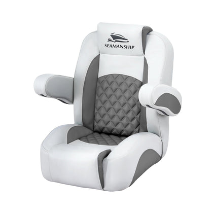 Seamanship Reclining Captain Boat Seat 90°-155° Recline, 19cm Thick Cushion