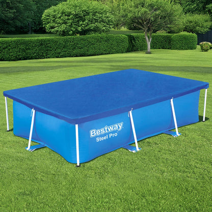 Bestway Pool Cover 264x174cm Rectangle Swimming Pool PE Shelter Fits 259x170cm Pools