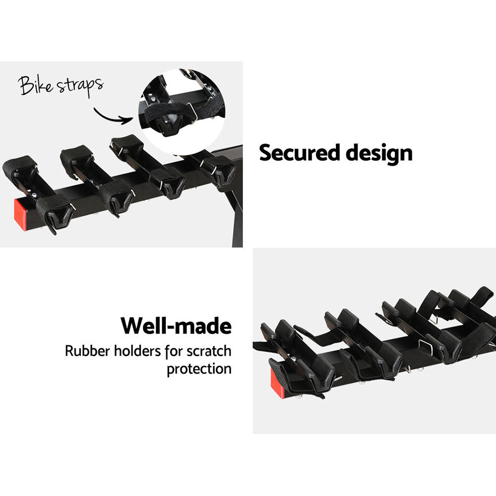 Giantz 4 Bicycle Bike Carrier Rack Car 2inches Hitch Mount Foldable Black,Giantz 4 Bicycle Bike Carrier Rack Car 2inches Hitch Mount Foldable Black