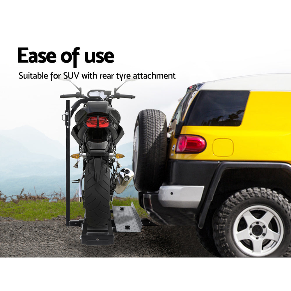 Giantz Motorcycle Motorbike Carrier Rack Ramp 2inchesTowbar Adjustable Height Black,Giantz Motorcycle Motorbike Carrier Rack Ramp 2inchesTowbar Adjustable Height Black