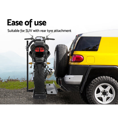 Giantz Motorcycle Motorbike Carrier Rack Ramp 2inchesTowbar Adjustable Height Black,Giantz Motorcycle Motorbike Carrier Rack Ramp 2inchesTowbar Adjustable Height Black