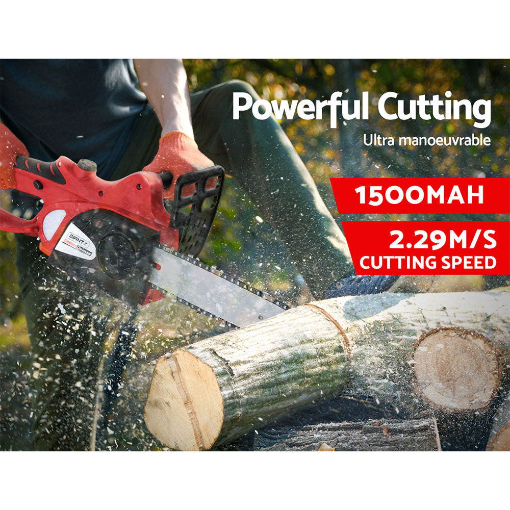 Giantz Chainsaw 10inches 20V Cordless Saw Electric Battery Rechargeable,Giantz Chainsaw Electric Cordless 20V 10inches Saw Wood Cutter Pruner Li-lon Battery