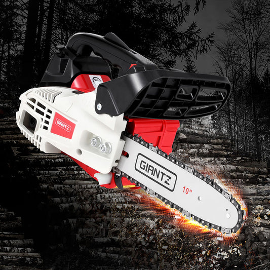 Giantz 25cc Petrol Chainsaw 10inches Bar E-Start Tree Pruning Chain Saw