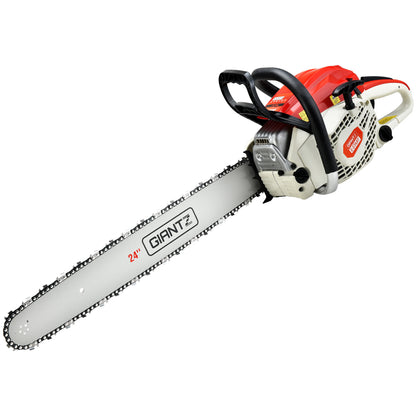 Giantz Chainsaw Petrol 92CC 24inches Bar Commercial E-Start Pruning Chain Saw
