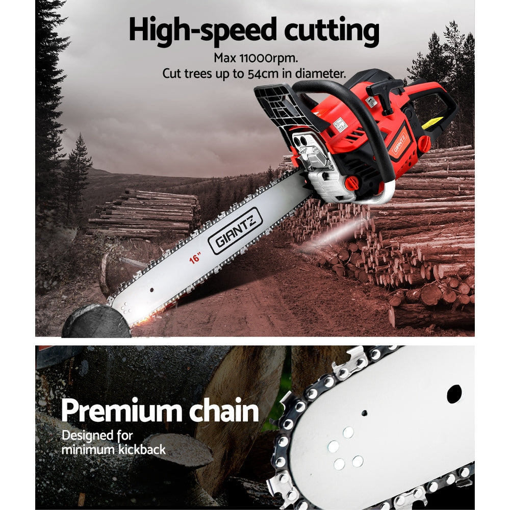 Giantz Chainsaw Petrol 45CC 16inches Bar Commercial E-Start Pruning Chain Saw,Giantz Chainsaw Petrol 45CC 16inches Bar Commercial E-Start Pruning Chain Saw 3.5HP