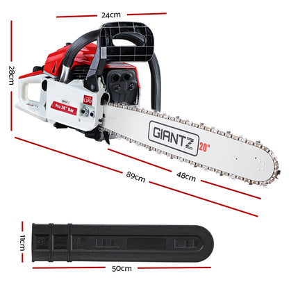 Giantz Chainsaw Petrol 52CC 20inches Bar Commercial E-Start Pruning Chain Saw White,Giantz Chainsaw Petrol 52CC 20inches Bar Commercial E-Start Pruning Chain Saw White