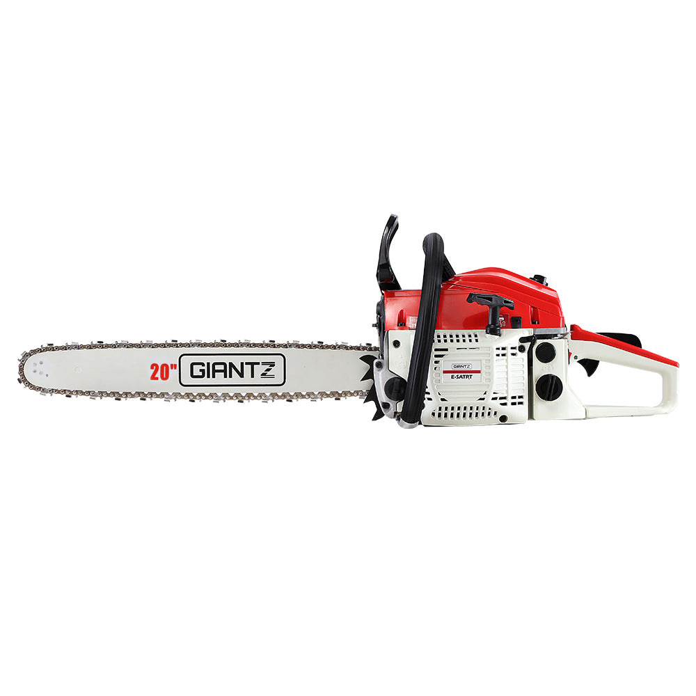 Giantz Chainsaw Petrol 52CC 20inches Bar Commercial E-Start Pruning Chain Saw White,Giantz Chainsaw Petrol 52CC 20inches Bar Commercial E-Start Pruning Chain Saw White