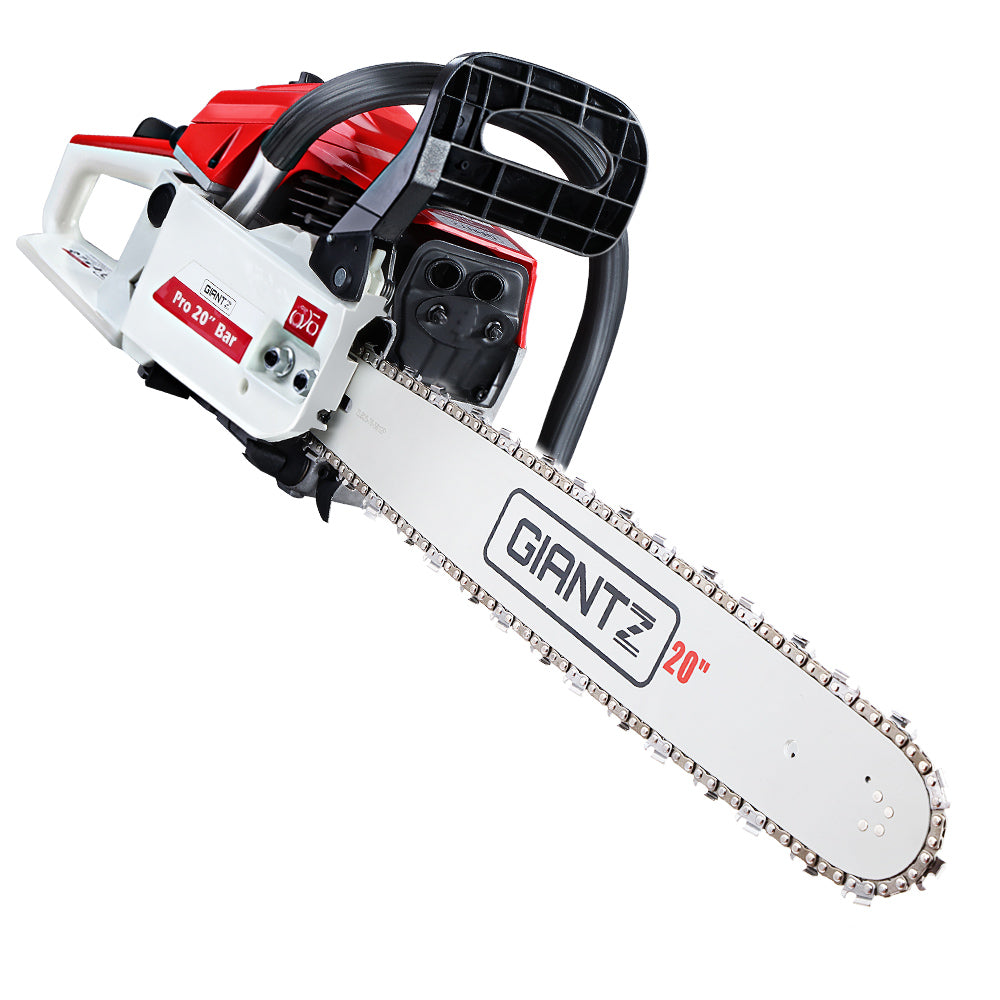 Giantz Chainsaw Petrol 52CC 20inches Bar Commercial E-Start Pruning Chain Saw White,Giantz Chainsaw Petrol 52CC 20inches Bar Commercial E-Start Pruning Chain Saw White