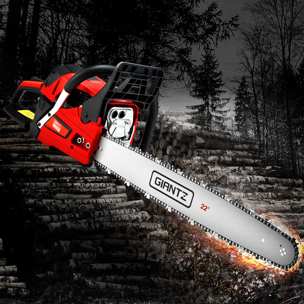Giantz Chainsaw Petrol 58CC 22inches Bar Commercial E-Start Pruning Chain Saw,Giantz Chainsaw Petrol 58CC 22inches Bar Commercial E-Start Pruning Chain Saw 4.2HP