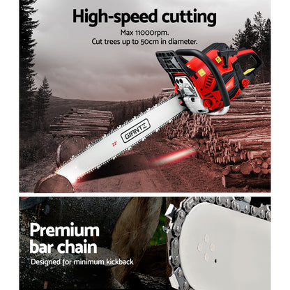 Giantz Chainsaw Petrol 58CC 22inches Bar Commercial E-Start Pruning Chain Saw,Giantz Chainsaw Petrol 58CC 22inches Bar Commercial E-Start Pruning Chain Saw 4.2HP