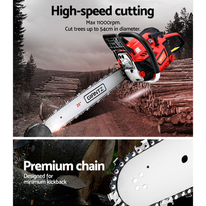 Giantz Chainsaw Petrol 52CC 20inches Bar Commercial E-Start Pruning Chain Saw,Giantz Chainsaw Petrol 52CC 20inches Bar Commercial E-Start Pruning Chain Saw 4.0HP