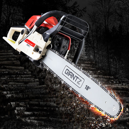 Giantz Chainsaw Petrol 75CC 18inches Bar Commercial E-Start Pruning Chain Saw