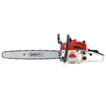 Giantz Chainsaw Petrol 75CC 18inches Bar Commercial E-Start Pruning Chain Saw