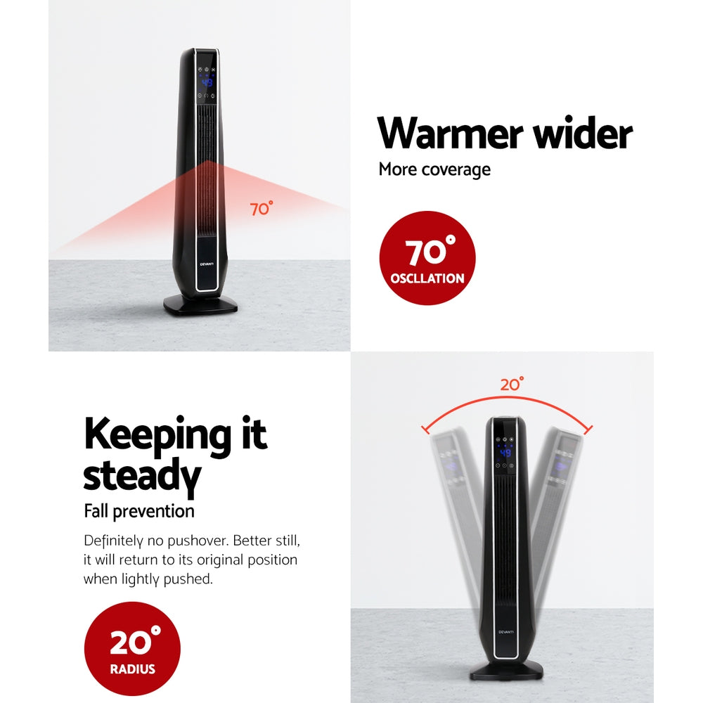Devanti Electric Ceramic Tower Heater 2400W metrodealsau