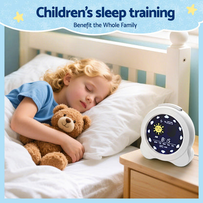 Artiss 3.8inches Digital Day Clock Calendar Alarm LCD Display White